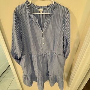 J Crew blue and white dress